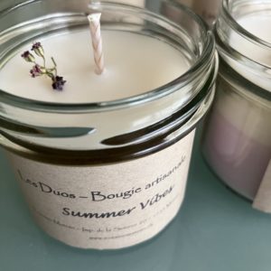 Bougie artisanale parfumée Summer Vibes aux parfums suisses