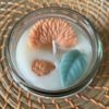 Bougie Coeur de mandarine en cire d'olive, mèche en coton ECO, parfum de Grasse, colorants naturels de dessus