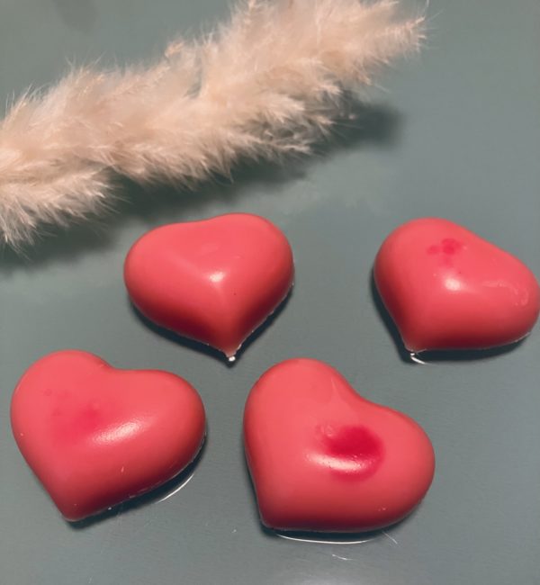 Fondant parfumé Barbe à papa la cire végétale naturelle d'olive, parfum de Grasse, mica rose