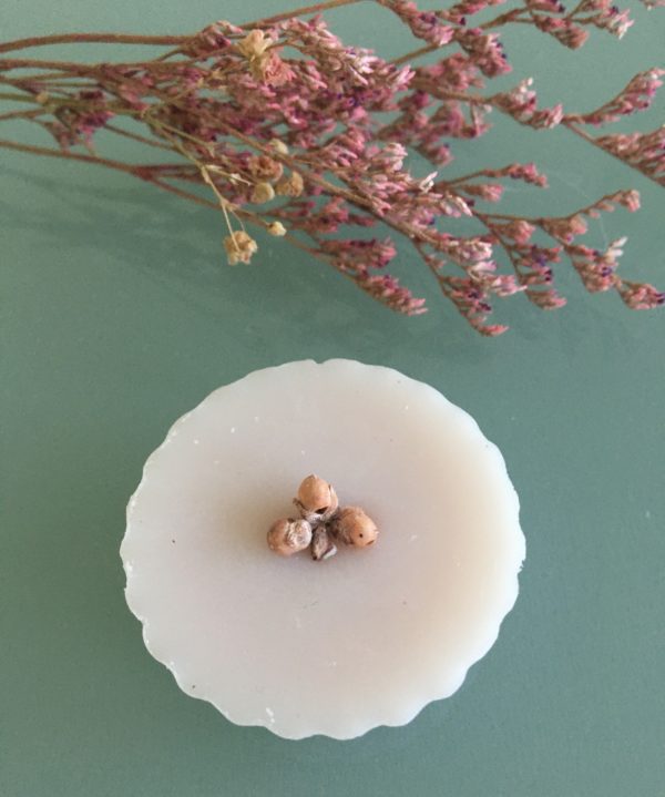 Fondant parfumé Figue intense en cire végétale d'olive, parfum 100% suisse, colorant naturel