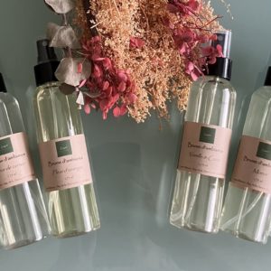 Brume d'ambiance parfumée avec alcool végétal et parfums de Grasse
