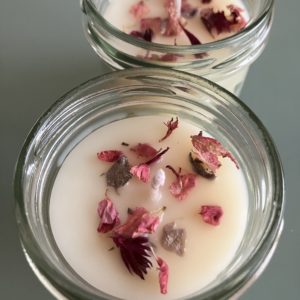 Bougie édition printanière Thé vert et Osmanthus en cire végétale d'olive, mèche ECO coton, parfum sans CMR ni phtalates